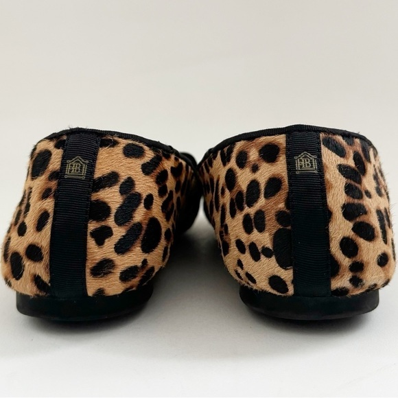 Birdie's Starling Flat Smoking Loafer Shoe Leopard Calf Hair Classic Mobwife 8.5 - Picture 8 of 15